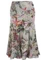 Silver Grey Fern Print Skirt