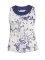 Ivory & Navy Butterfly Print Silk Camisole