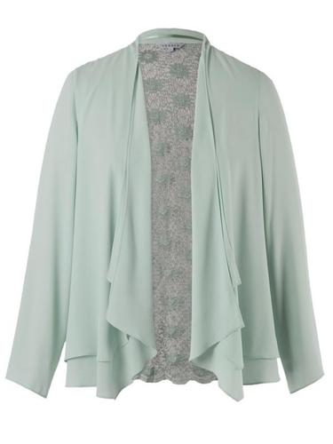 Opal Daisy Stretch Lace And Chiffon Shrug