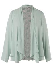 Opal Daisy Stretch Lace And Chiffon Shrug
