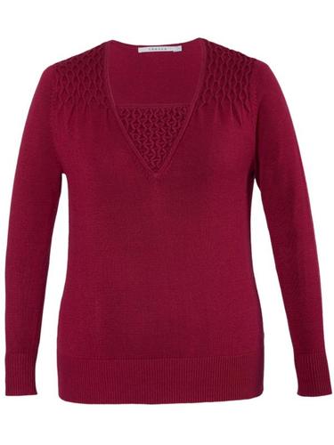 Cranberry Red Smock/Bead Trim Jumper