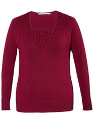 Cranberry Red Smock/Bead Trim Jumper