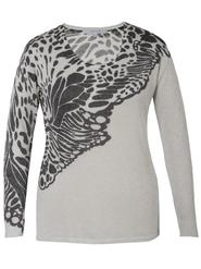 Silver Lurex Butterfly Print Jumper