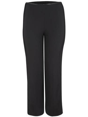 Black Side Pintuck Chiffon Trouser