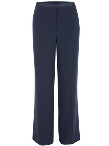 Navy Satin Back Satin Trim Trouser
