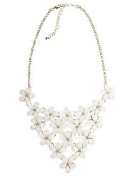 Hummingbird at Chesca Cream Floral Necklace