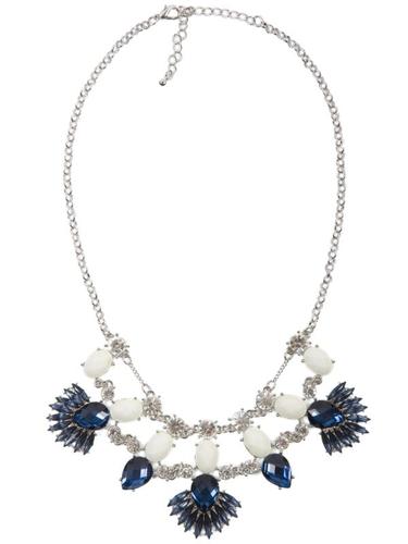Hummingbird at Chesca Navy Jewelled Stone Necklace